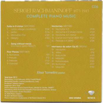 8CD Sergei Vasilyevich Rachmaninoff: Complete Piano Music