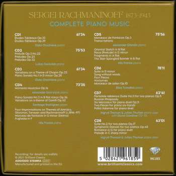 8CD Sergei Vasilyevich Rachmaninoff: Complete Piano Music
