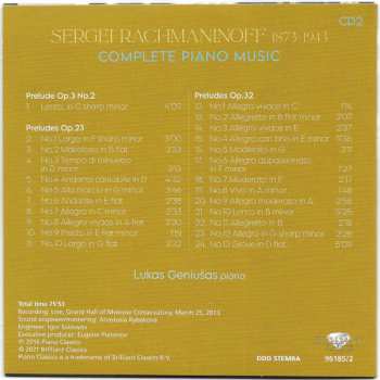 8CD Sergei Vasilyevich Rachmaninoff: Complete Piano Music