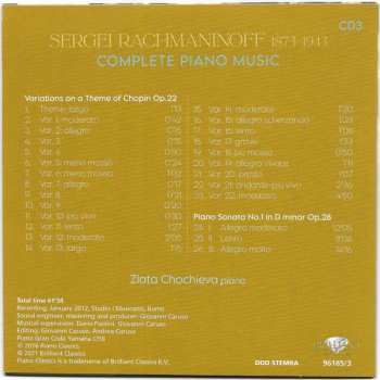8CD Sergei Vasilyevich Rachmaninoff: Complete Piano Music