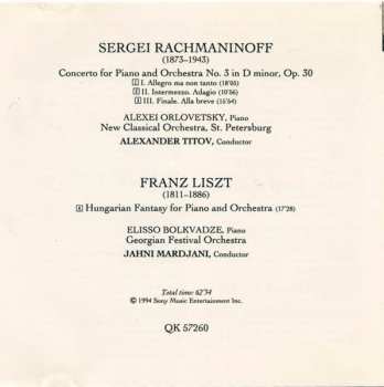 CD Franz Liszt: Piano Concerto No. 3 / Hungarian Fantasy