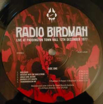 2LP Radio Birdman: Live At Paddington Town Hall 12th December 1977