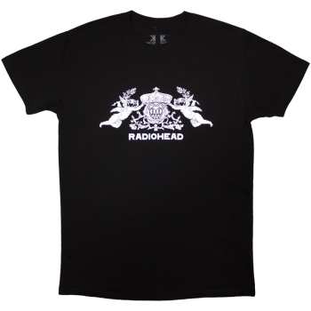 Merce Radiohead: Radiohead Unisex Organic T-shirt: Bearhead Crest (black) (back Print) (small) S