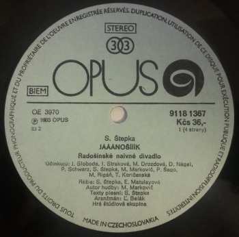 2LP Radošinské Naivné Divadlo: Jááánošííík / Človečina