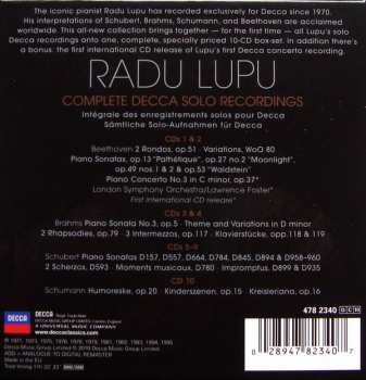 10CD/Set di cofanetti Radu Lupu: Complete Decca Solo Recordings
