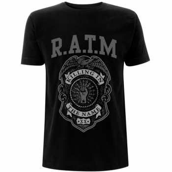 Merce Rage Against The Machine: Tričko Grey Police Badge  S