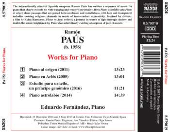 CD Ramón Paus: Works For Piano