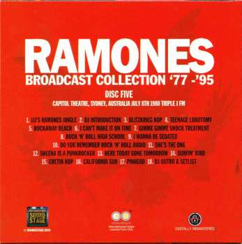 9CD/Set di cofanetti Ramones: Broadcast Collection '77-'95