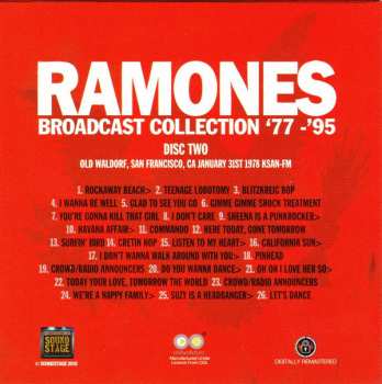 9CD/Set di cofanetti Ramones: Broadcast Collection '77-'95