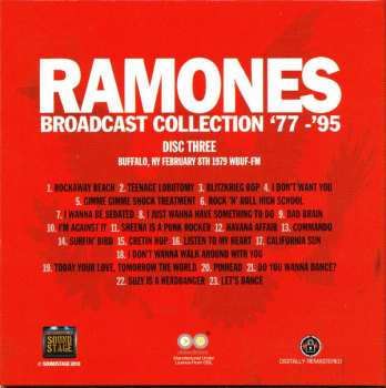 9CD/Set di cofanetti Ramones: Broadcast Collection '77-'95