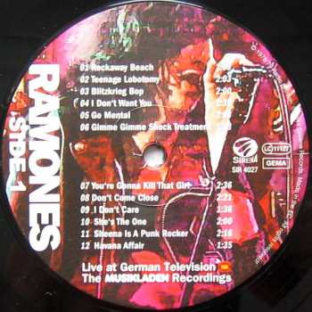 LP/DVD Ramones: Live At German Television - The Musikladen Recordings