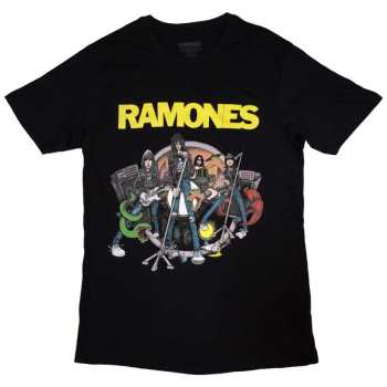 Merch Ramones: Maglietta Cartoon Band