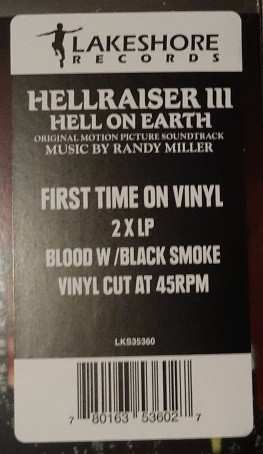 2LP Randy Miller: Hellraiser III: Hell On Earth (Original Motion Picture Soundtrack) LTD | CLR