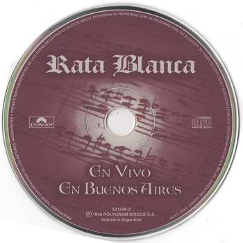 CD Rata Blanca: En Vivo En Buenos Aires