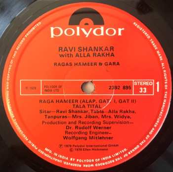 LP Ravi Shankar: Ragas Hameer & Gara