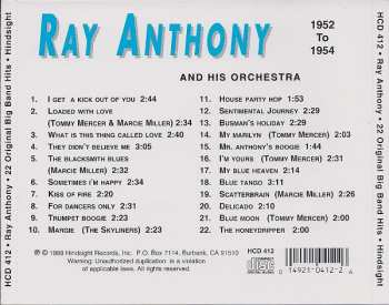 CD Ray Anthony & His Orchestra: 22 Original Big Band Hits: Young Man With A Horn (1952-1954)