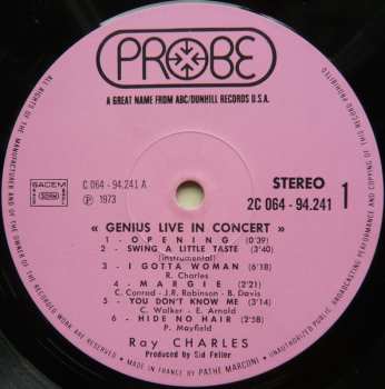 LP Ray Charles: Genius  Live In Concert