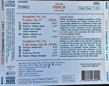 CD Zdeněk Fibich: Symphonies Nos. 1 and 2