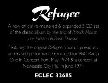 3CD/Set di cofanetti Refugee: Refugee