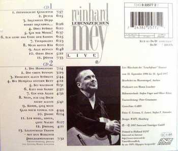 2CD Reinhard Mey: Lebenszeichen - Live
