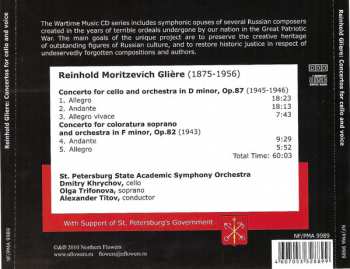 CD Reinhold Gliere: Concertos For Cello And Voice