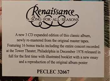 3CD/Set di cofanetti Renaissance: A Song For All Seasons DLX