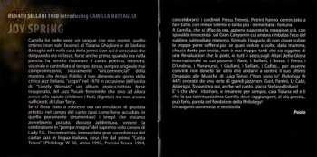 CD Renato Sellani Trio: Joy Spring (Renato Sellani Trio introducing Camilla Battaglia)