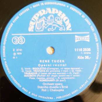 LP René Tuček: Operní Recitál