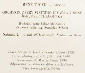 LP René Tuček: Operní Recitál