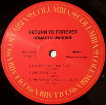 LP Return To Forever: Romantic Warrior