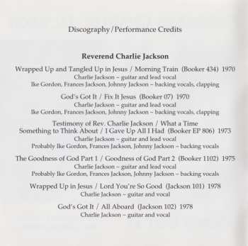 CD Reverend Charlie Jackson: God's Got It (The Legendary Booker And Jackson Singles)