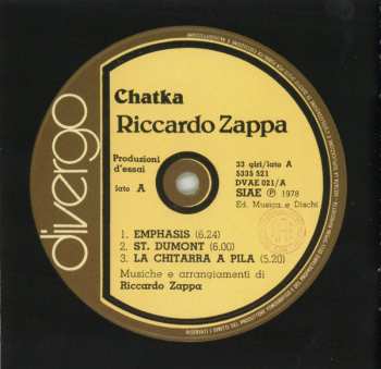 CD Riccardo Zappa: Chatka