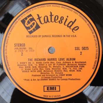 LP Richard Harris: The Richard Harris Love Album