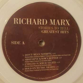 LP Richard Marx: Stories To Tell: Greatest Hits LTD | CLR