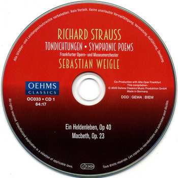6CD/Set di cofanetti Richard Strauss: Tondichtungen • Symphonic Poems