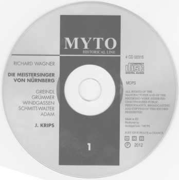 4CD/Set di cofanetti Richard Wagner: Die Meistersinger Von Nürnberg - Gesamtaufnahme Bayreuth 1961