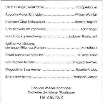 4CD Fritz Reiner: Die Meistersinger von Nürnberg, Live Recording, 14. November 1955