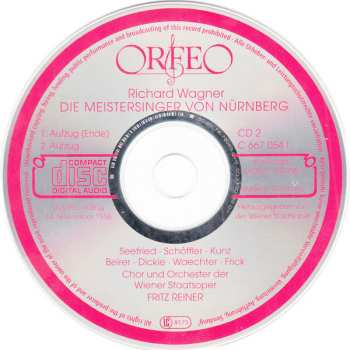 4CD Fritz Reiner: Die Meistersinger von Nürnberg, Live Recording, 14. November 1955