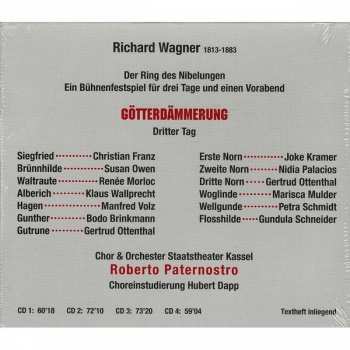 4CD/Set di cofanetti Richard Wagner: Götterdämmerung