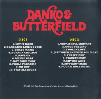 2CD Paul Butterfield: Danko & Butterfield Live At The Golden Bear Huntington Beach 21.11.78