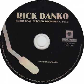2CD Rick Danko: Double Live (Cubby Bear, Chicago, IL. Dec. 1989) (Stephen Talkhouse, Amagansett, NY. Oct. 1997)