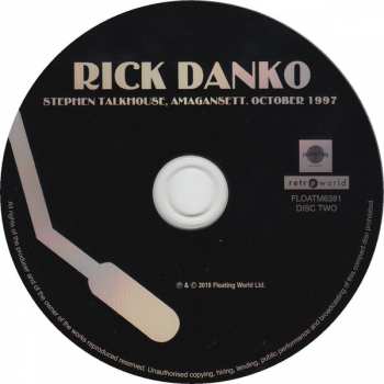 2CD Rick Danko: Double Live (Cubby Bear, Chicago, IL. Dec. 1989) (Stephen Talkhouse, Amagansett, NY. Oct. 1997)