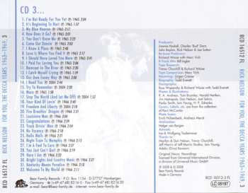 6CD/Set di cofanetti Ricky Nelson: For You - The Decca Years 1963-1969