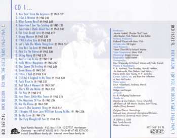 6CD/Set di cofanetti Ricky Nelson: For You - The Decca Years 1963-1969