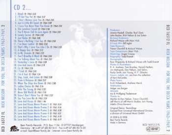 6CD/Set di cofanetti Ricky Nelson: For You - The Decca Years 1963-1969