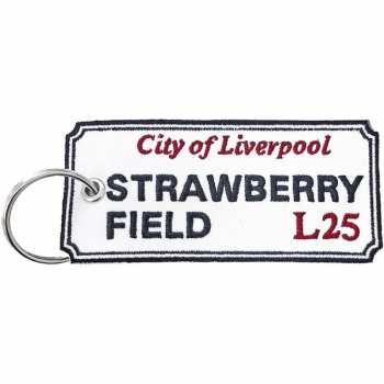 Merce Road Sign: Klíčenka Strawberry Field, Liverpool Sign