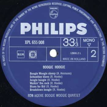 LP Rob Hoeke Boogie Woogie Quartet: Boogie Hoogie