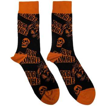 Merch Rob Zombie: Calzini alla caviglia Skull Face Orange