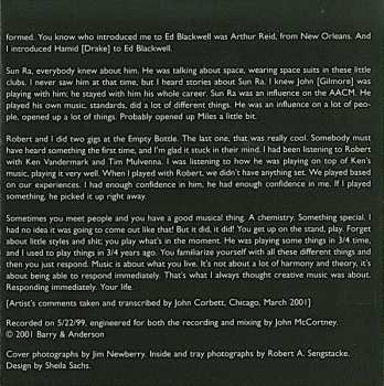 CD Fred Anderson: Duets 2001