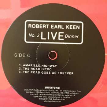 2LP Robert Earl Keen: No. 2 Live Dinner